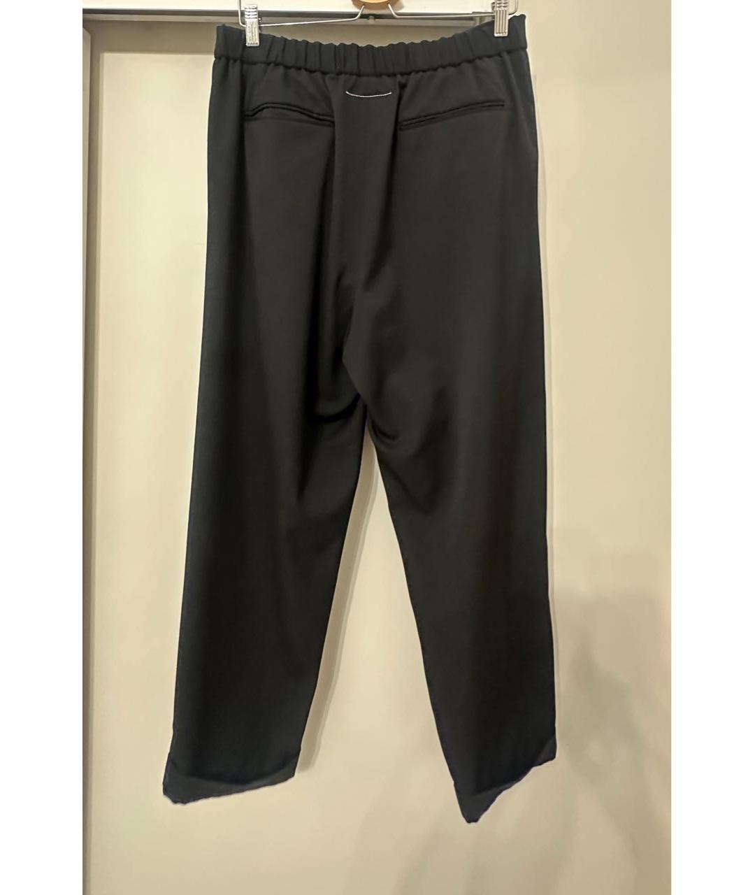 MM6 MAISON MARGIELA Черные хлопковые брюки узкие, фото 2