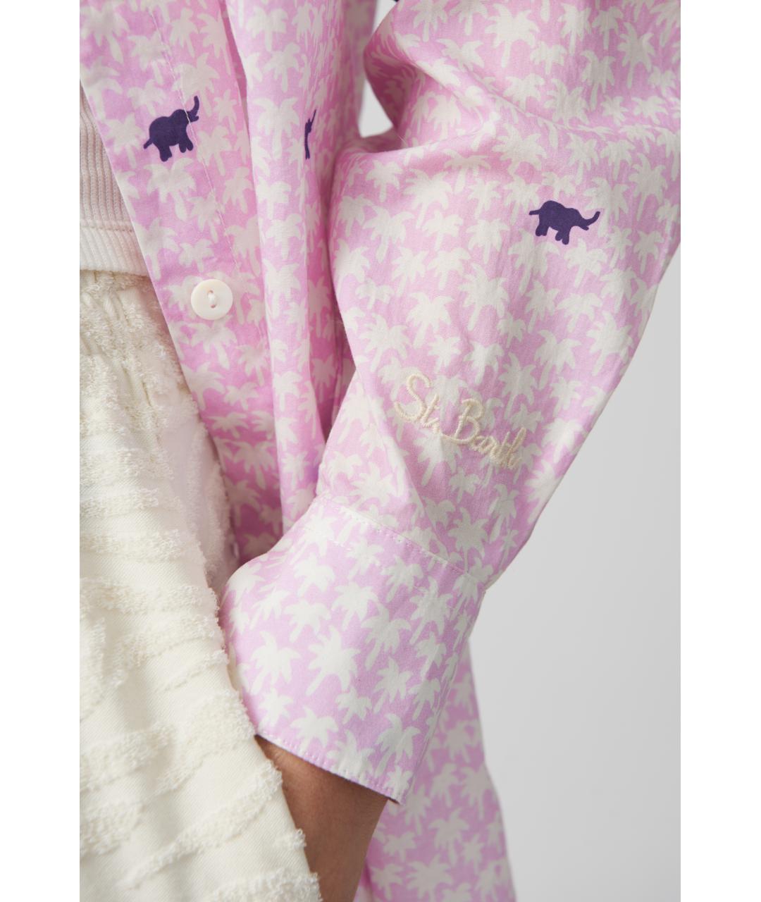 MC2 SAINT BARTH Розовая хлопковая рубашка, фото 3