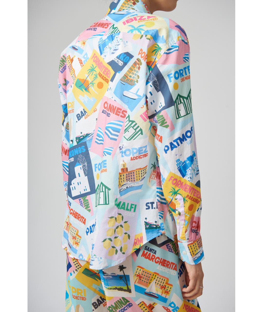 MC2 SAINT BARTH Голубая хлопковая блузы, фото 5