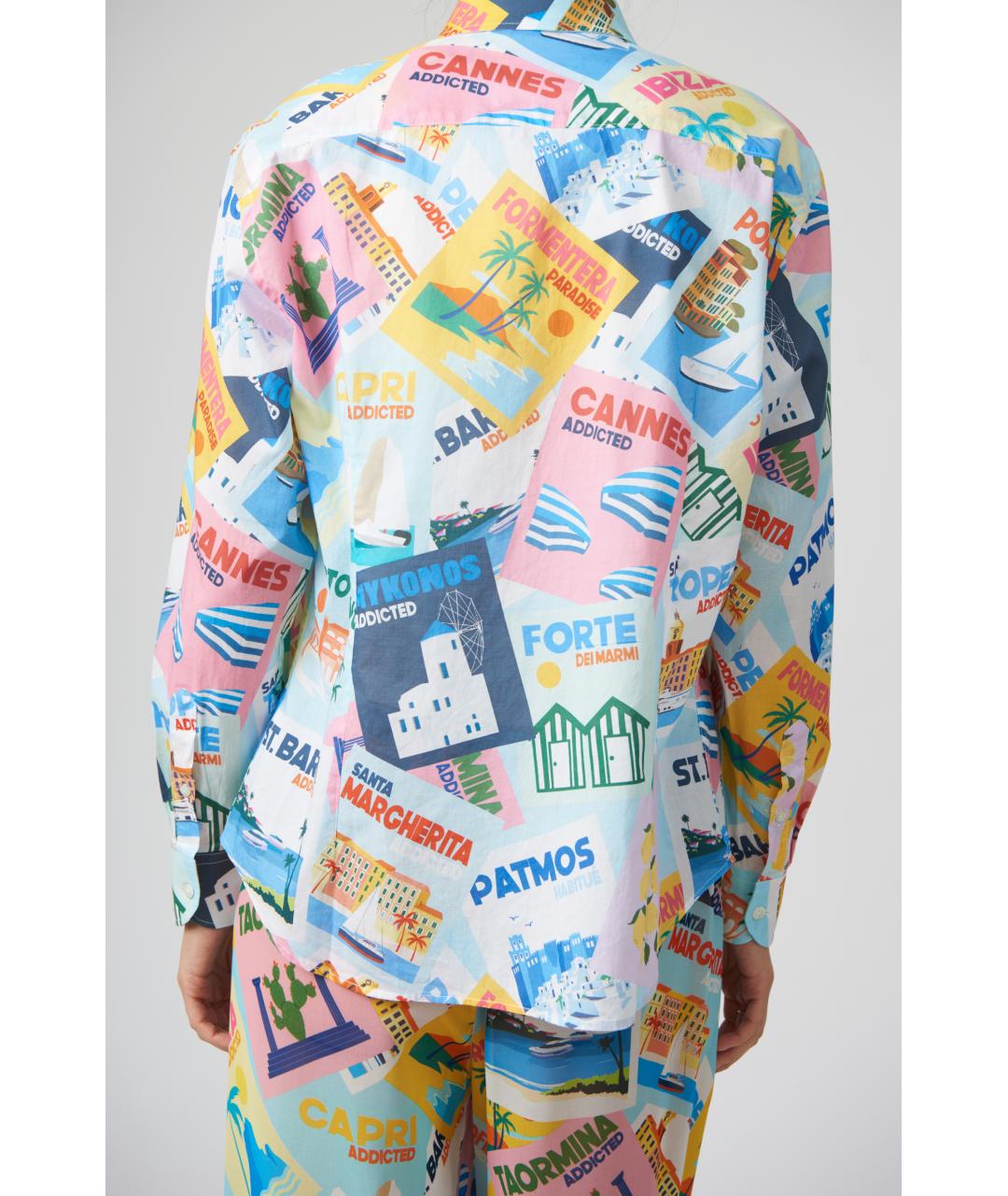 MC2 SAINT BARTH Голубая хлопковая блузы, фото 6