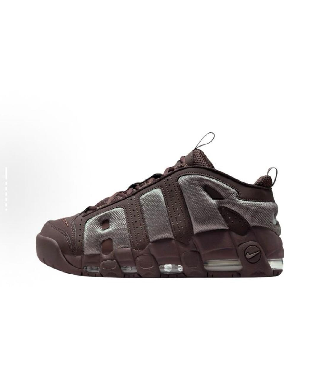 NIKE Бордовые кожаные низкие кроссовки / кеды, фото 2