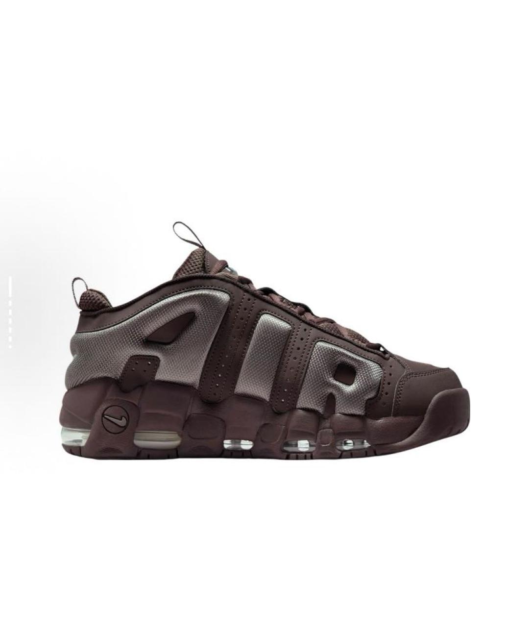 NIKE Бордовые кожаные низкие кроссовки / кеды, фото 1