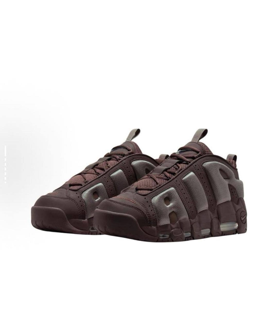 NIKE Бордовые кожаные низкие кроссовки / кеды, фото 3
