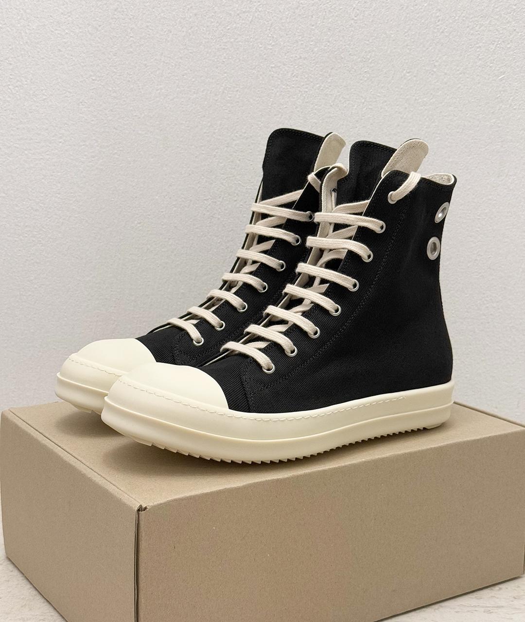 RICK OWENS Черные кеды, фото 2