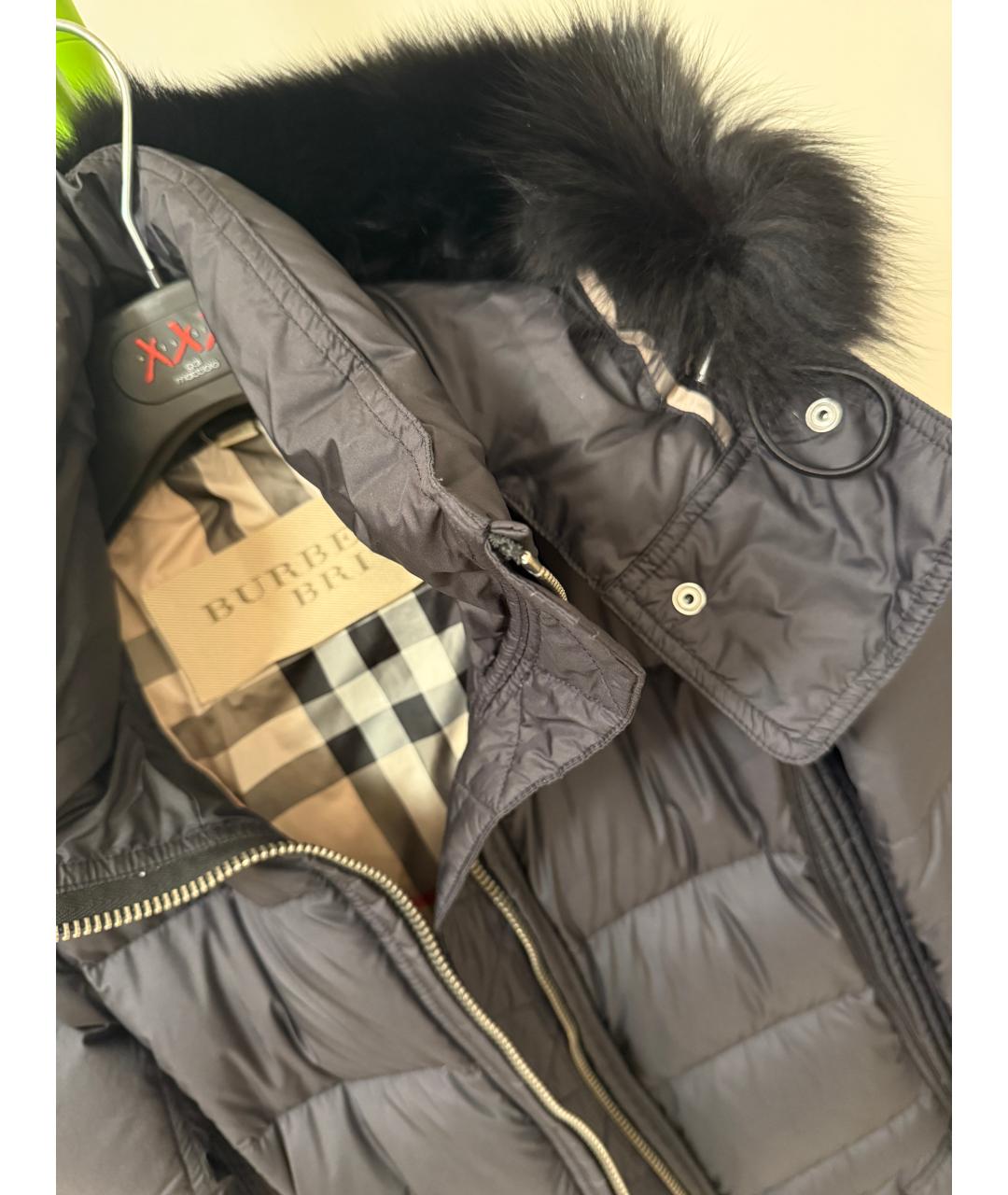 BURBERRY Черный полиэстеровый пуховик, фото 3