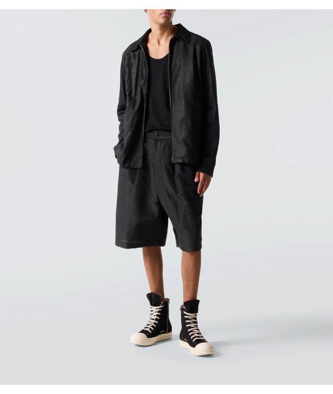 RICK OWENS Черные высокие кроссовки / кеды, фото 8