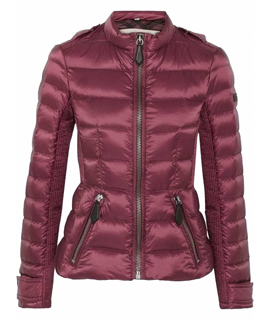 BURBERRY Бордовый полиэстеровый пуховик, фото 1