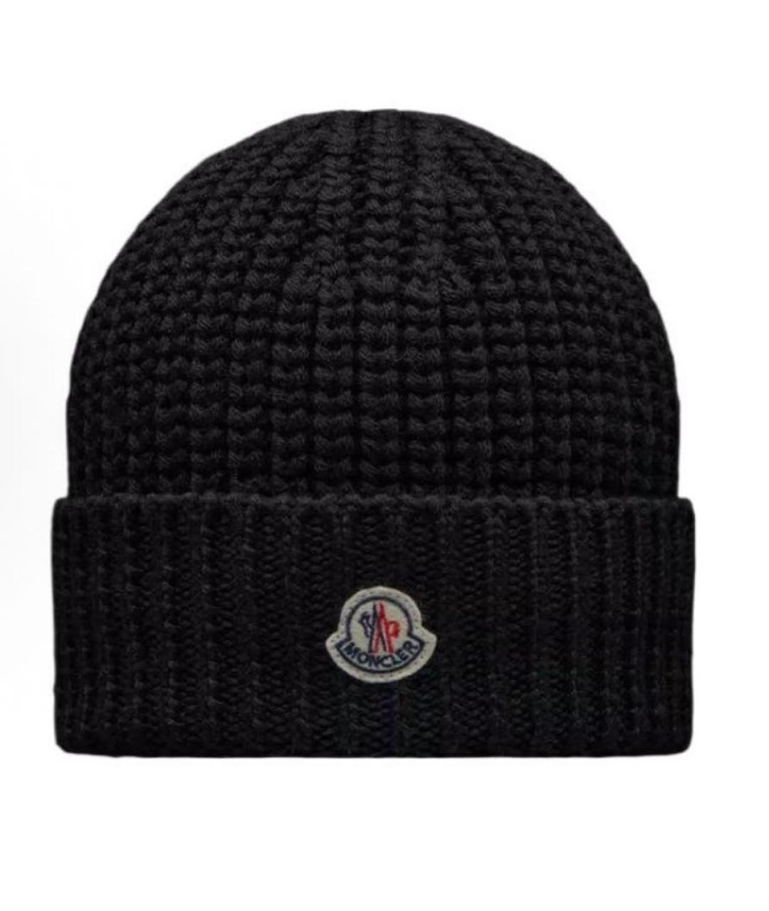 MONCLER Черная шапка, фото 1