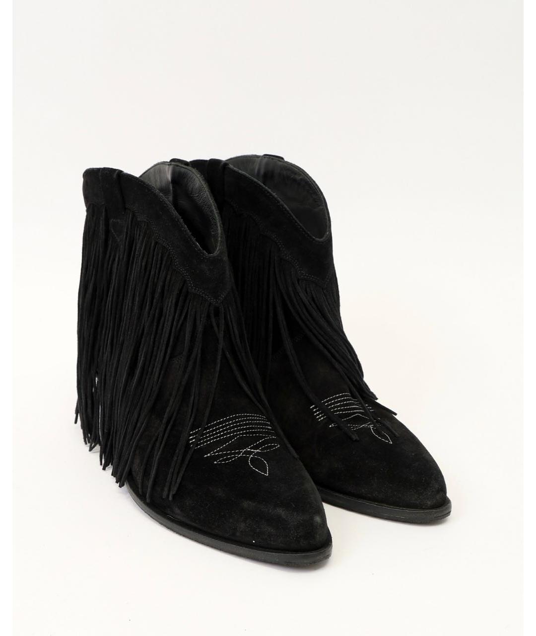 GOLDEN GOOSE DELUXE BRAND Черные замшевые сапоги, фото 2