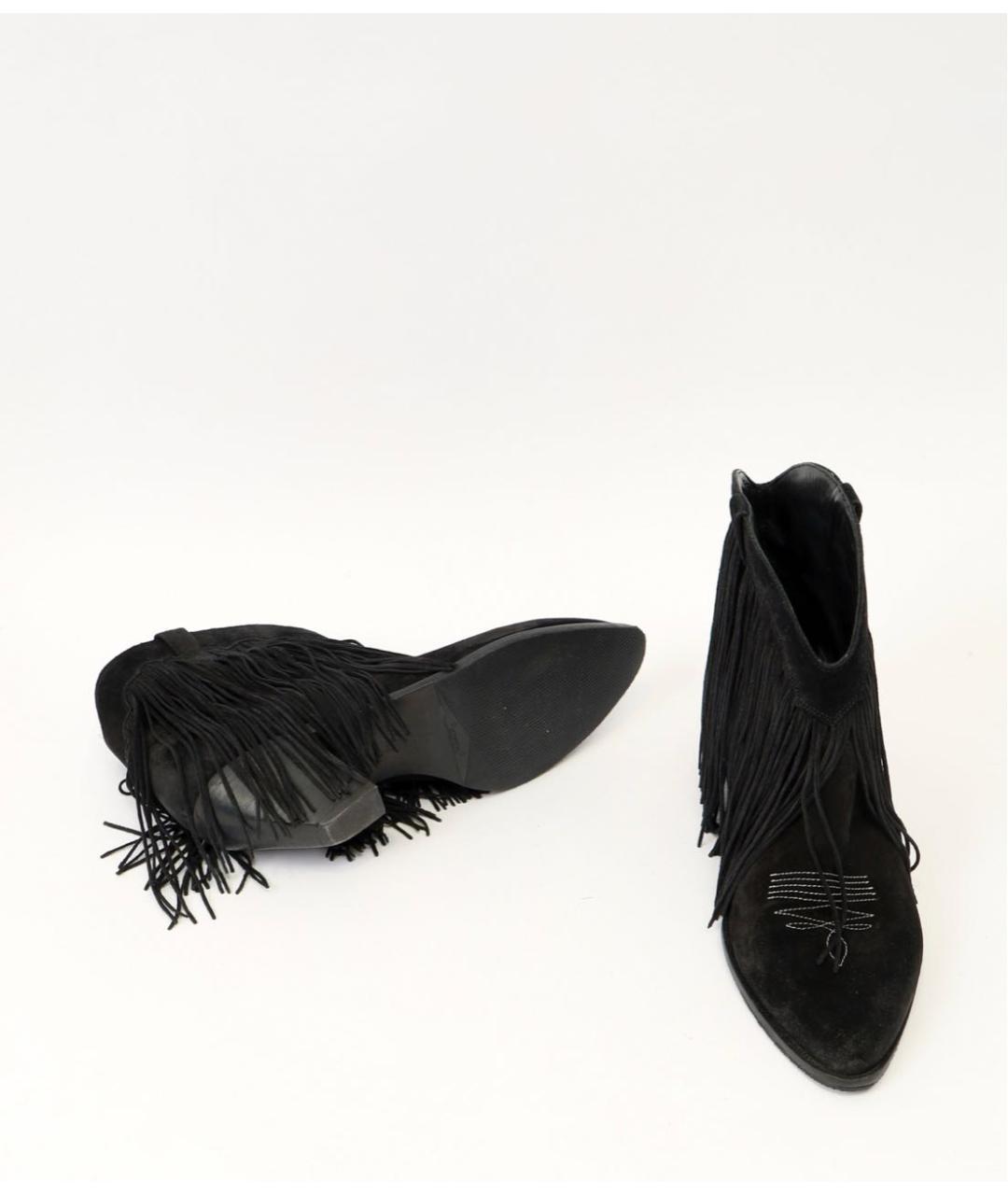 GOLDEN GOOSE DELUXE BRAND Черные замшевые сапоги, фото 4