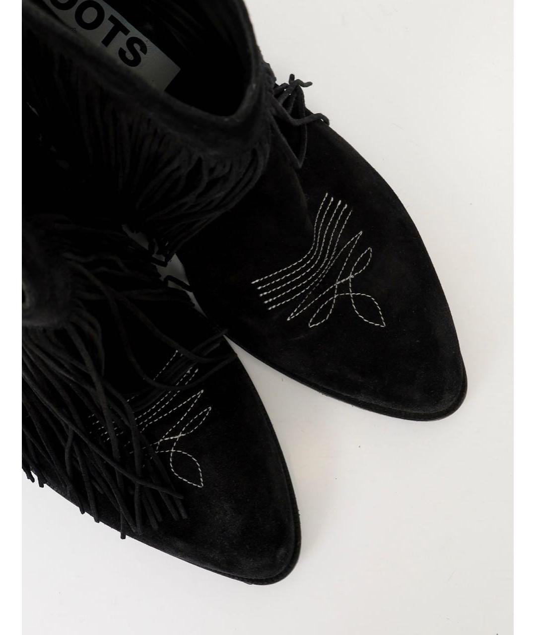 GOLDEN GOOSE DELUXE BRAND Черные замшевые сапоги, фото 3