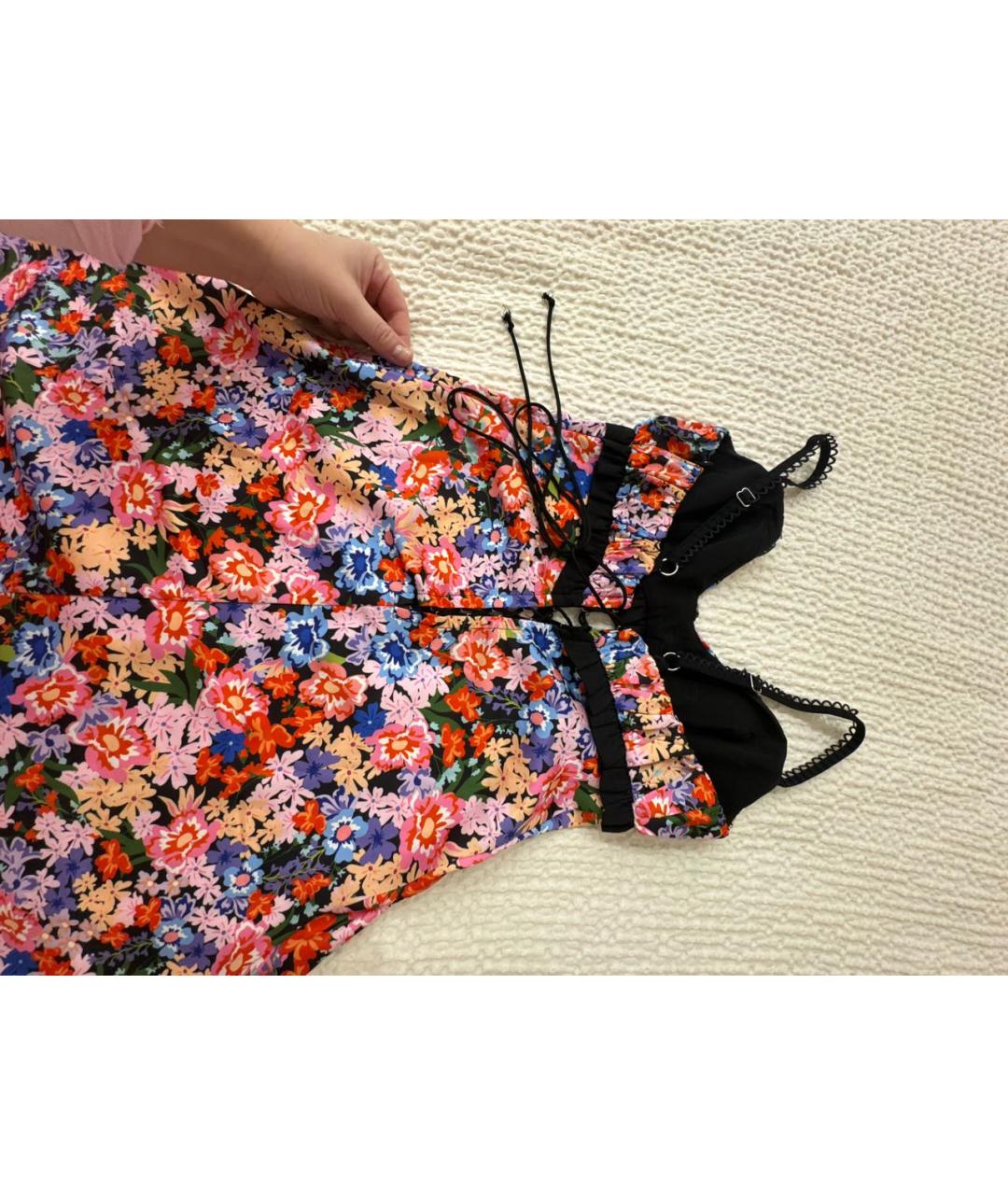 FOR LOVE AND LEMONS Мульти кружевное повседневное платье, фото 2