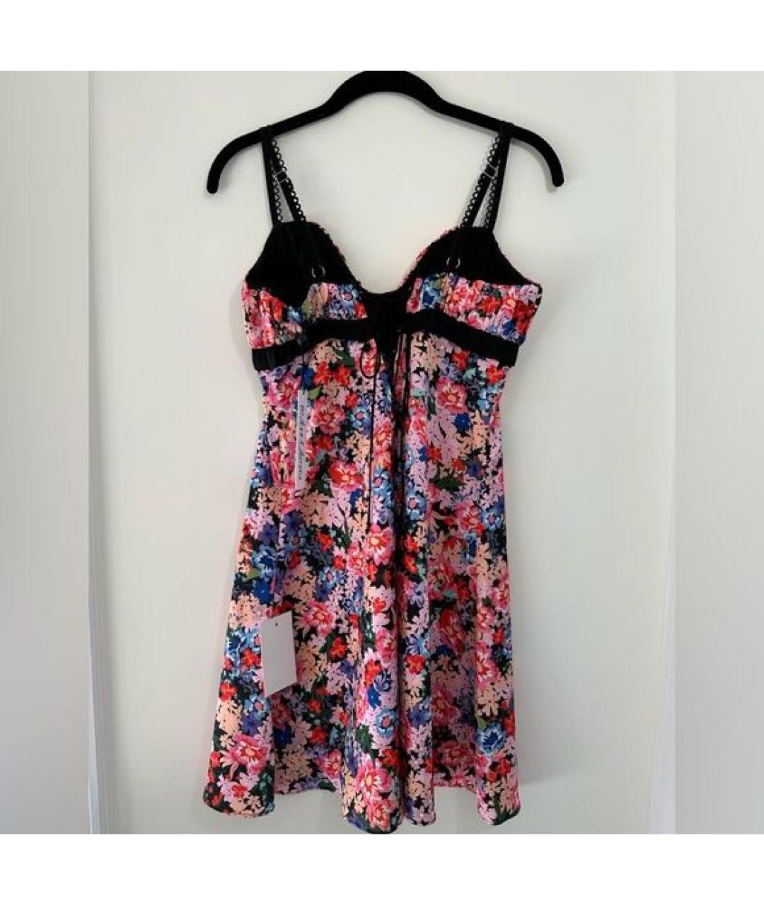 FOR LOVE AND LEMONS Мульти кружевное повседневное платье, фото 4