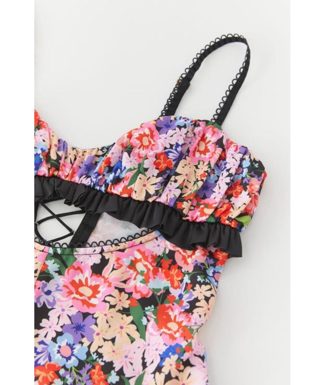 FOR LOVE AND LEMONS Мульти кружевное повседневное платье, фото 8