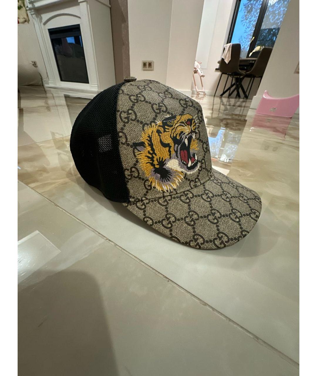 GUCCI Бежевая хлопковая кепка, фото 2