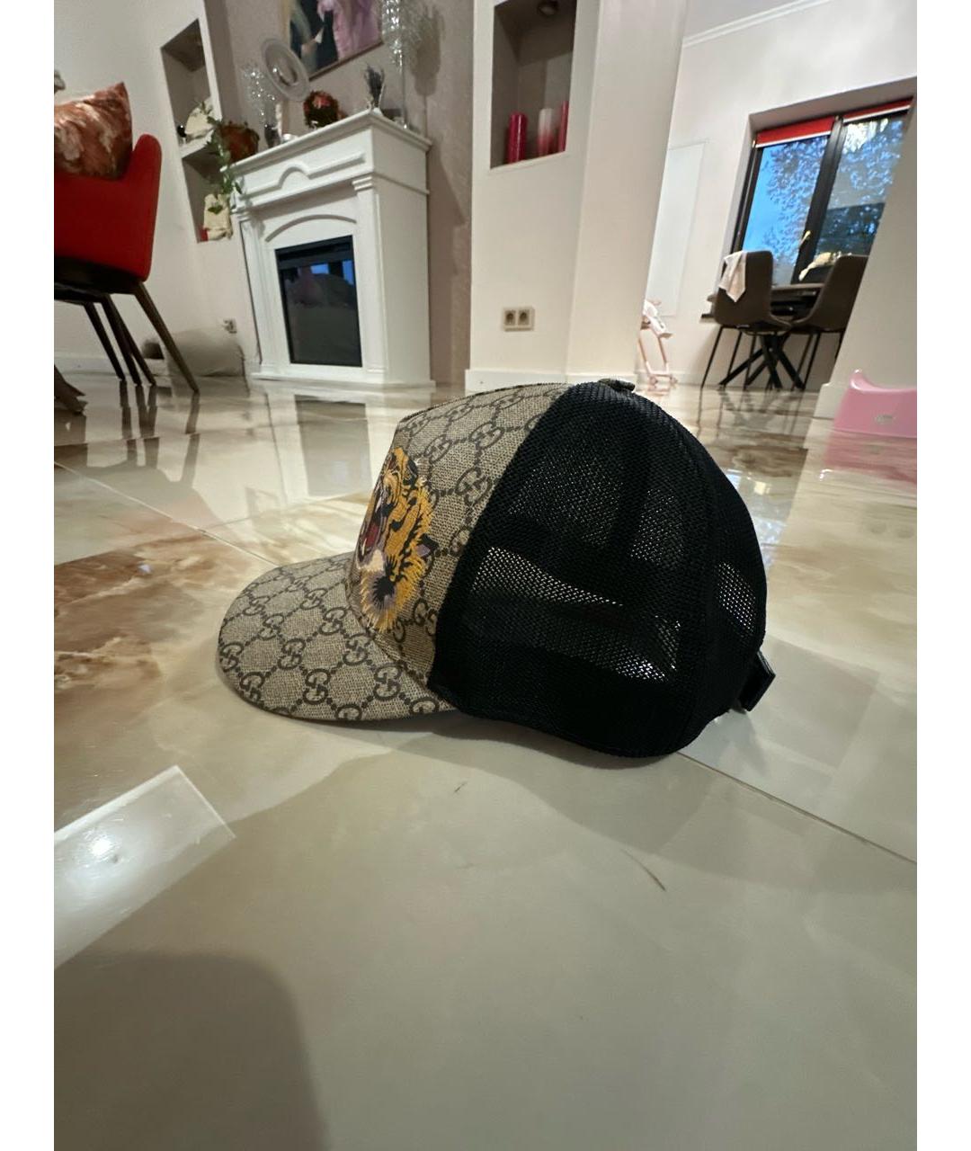 GUCCI Бежевая хлопковая кепка, фото 3