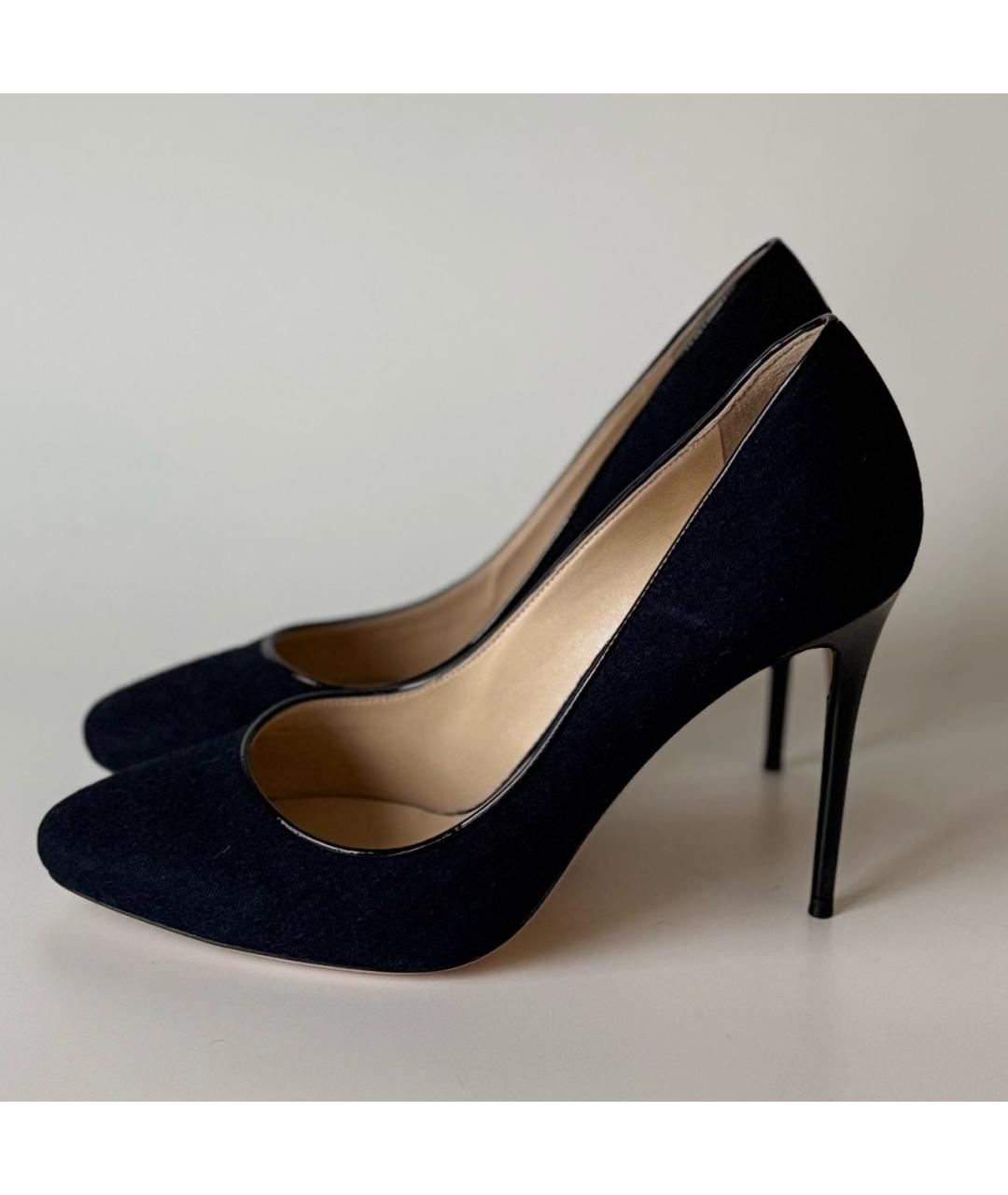 JIMMY CHOO Темно-синие текстильные туфли, фото 7