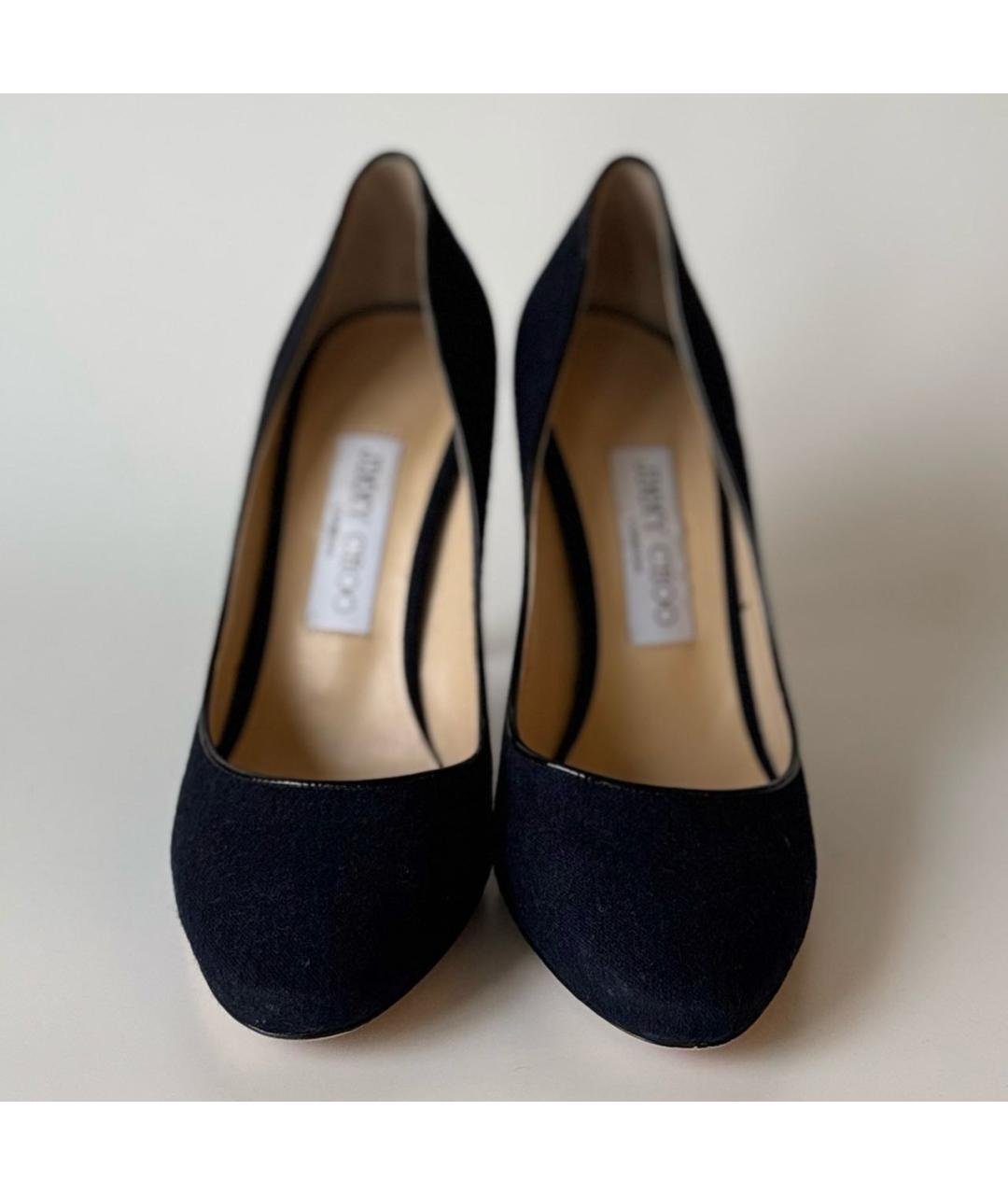 JIMMY CHOO Темно-синие текстильные туфли, фото 2