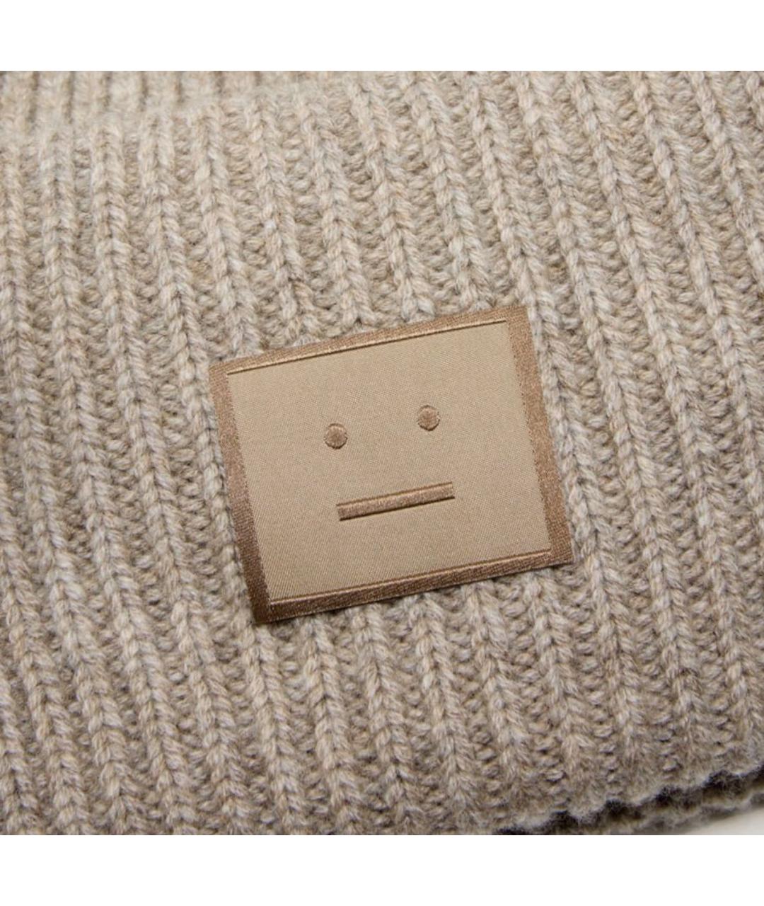 ACNE STUDIOS Бежевая шерстяная шапка, фото 3