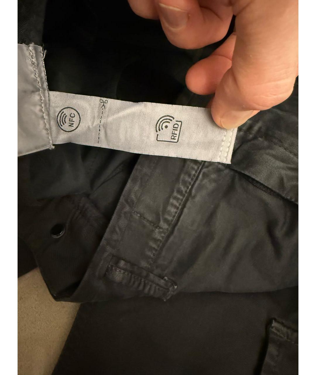 STONE ISLAND Черные хлопковые повседневные брюки, фото 6