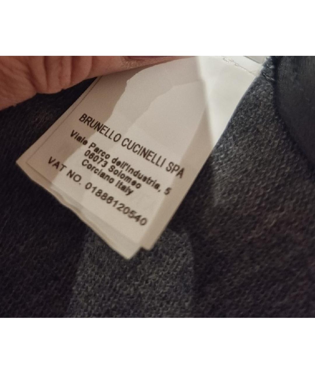 BRUNELLO CUCINELLI Серая хлопковая юбка миди, фото 8