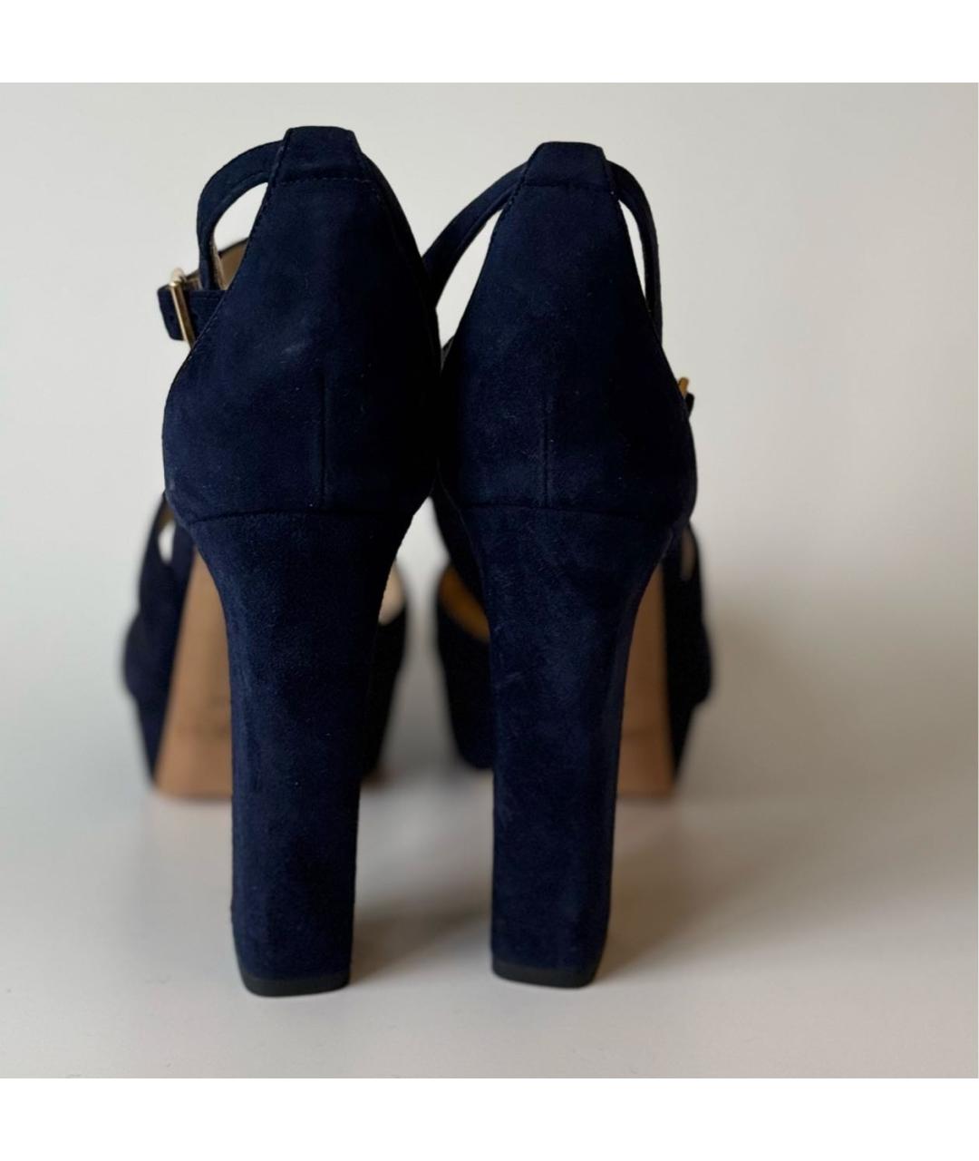JIMMY CHOO Темно-синие замшевые туфли, фото 4