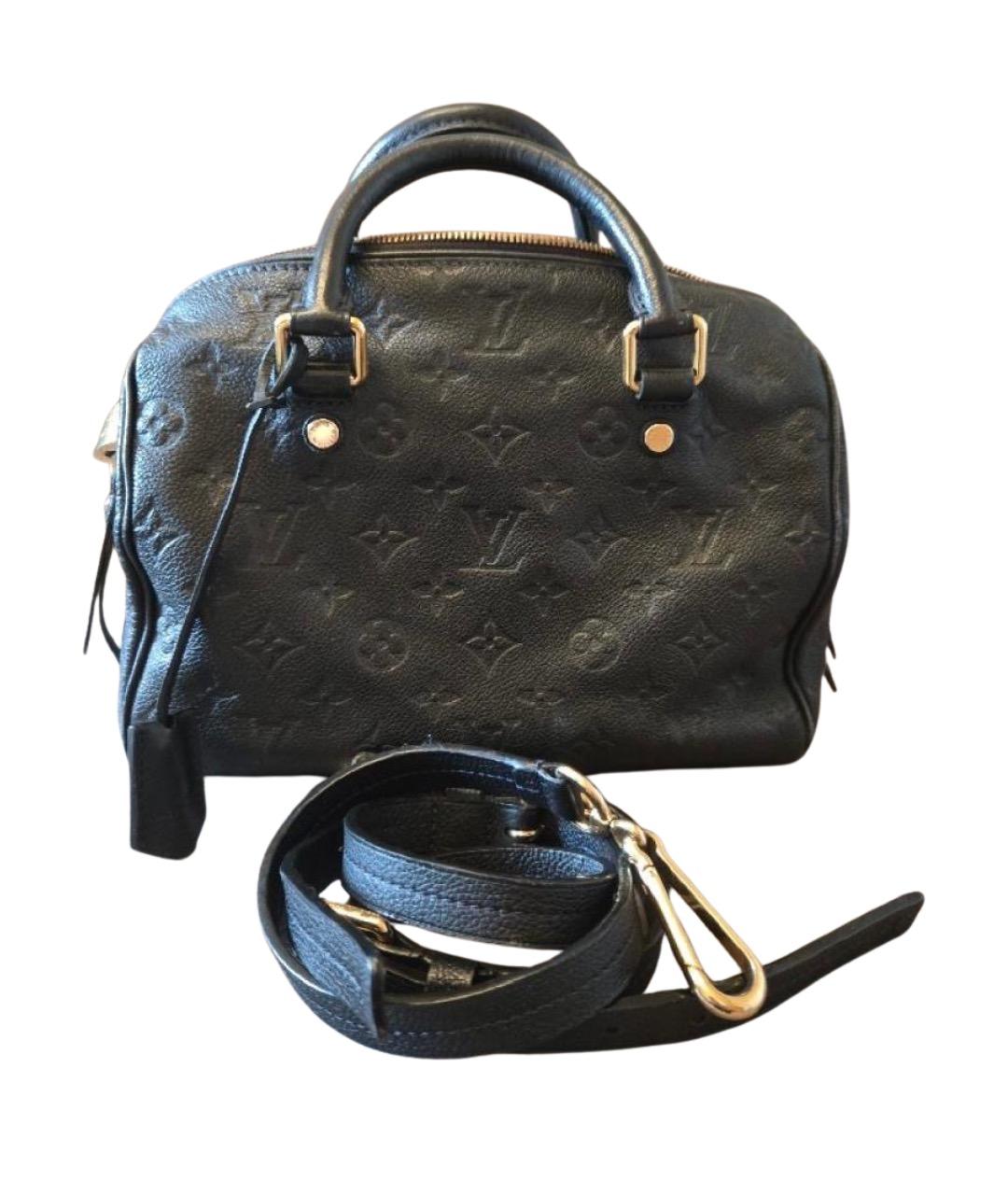 LOUIS VUITTON Темно-синяя кожаная сумка с короткими ручками, фото 2