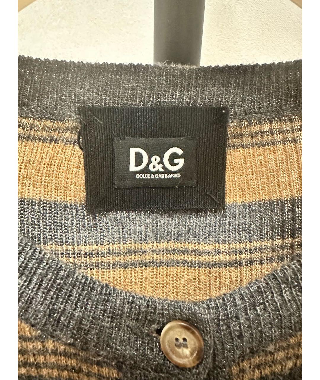 DOLCE&GABBANA Коричневый шерстяной кардиган, фото 3