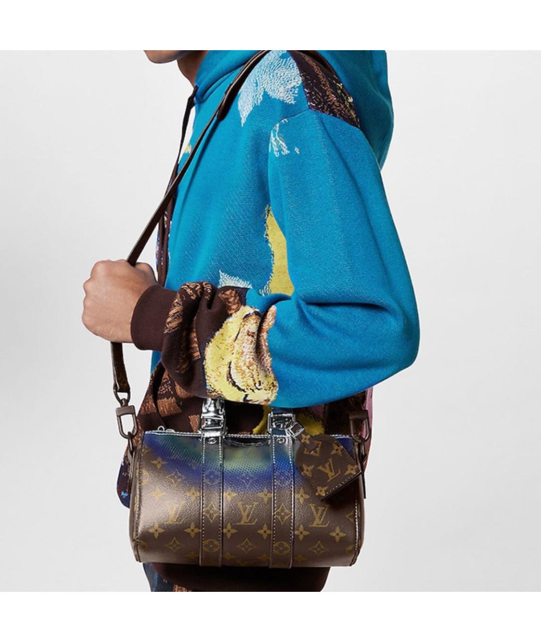 LOUIS VUITTON Коричневая кожаная сумка на плечо, фото 4