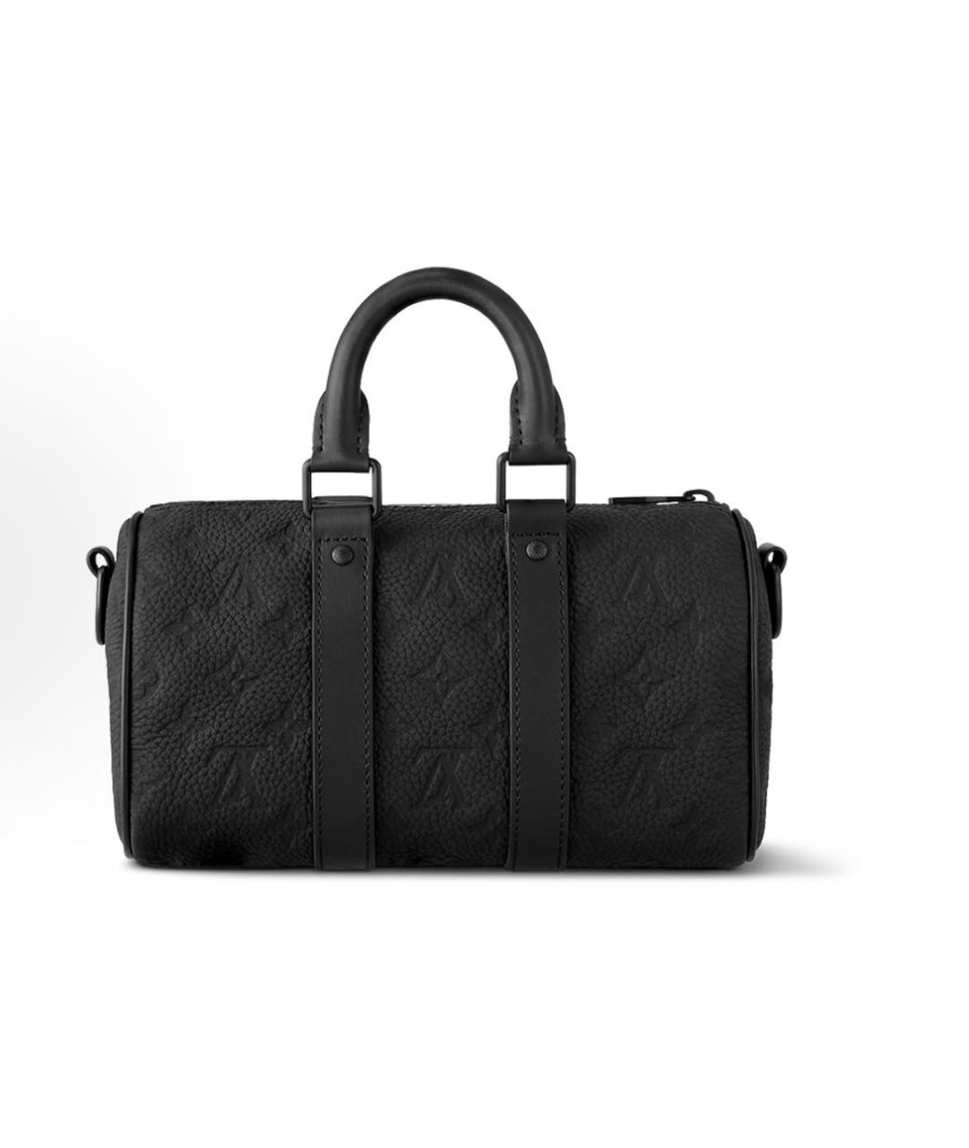 LOUIS VUITTON Черная кожаная сумка на плечо, фото 3