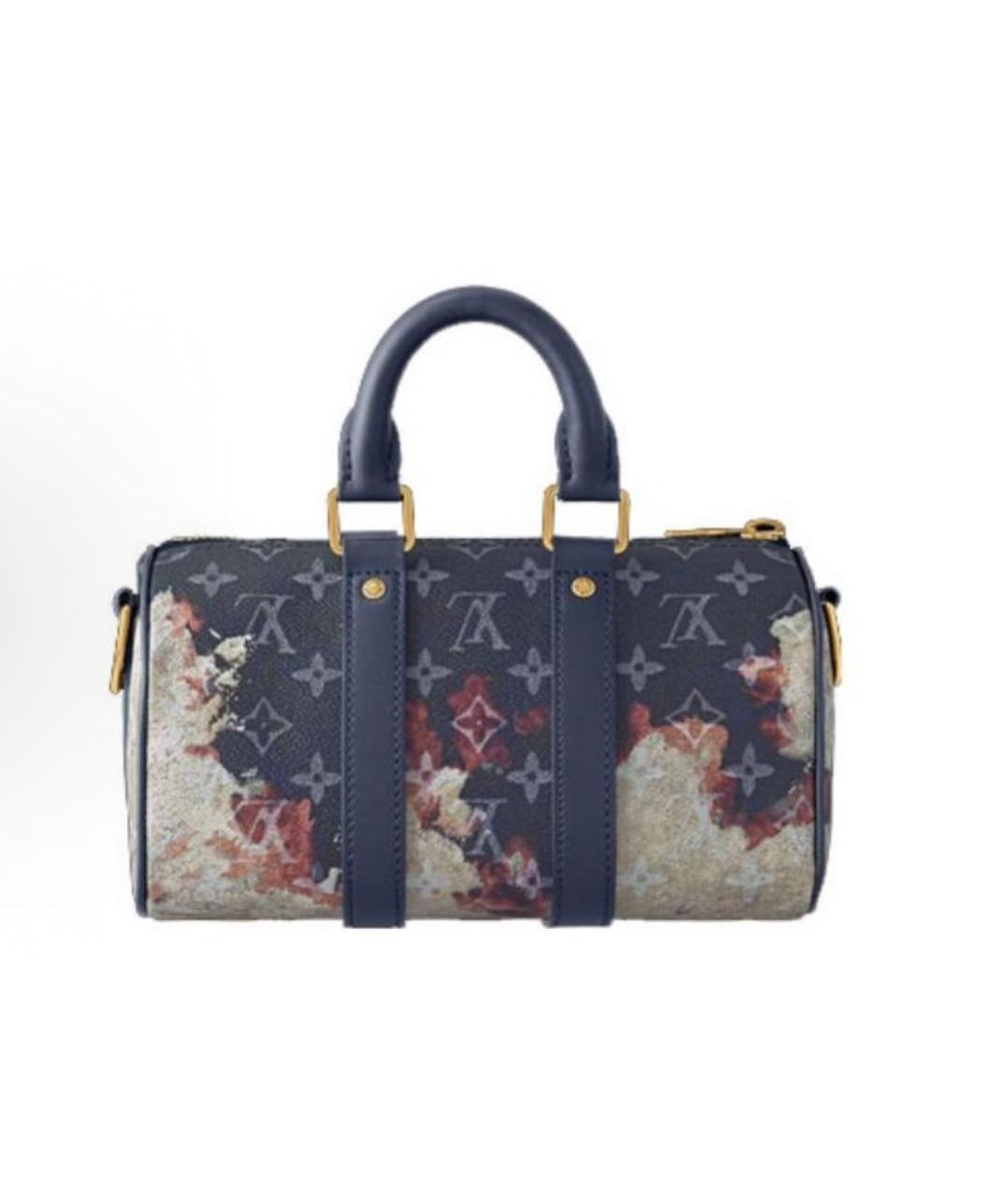 LOUIS VUITTON Темно-синяя кожаная сумка на плечо, фото 3