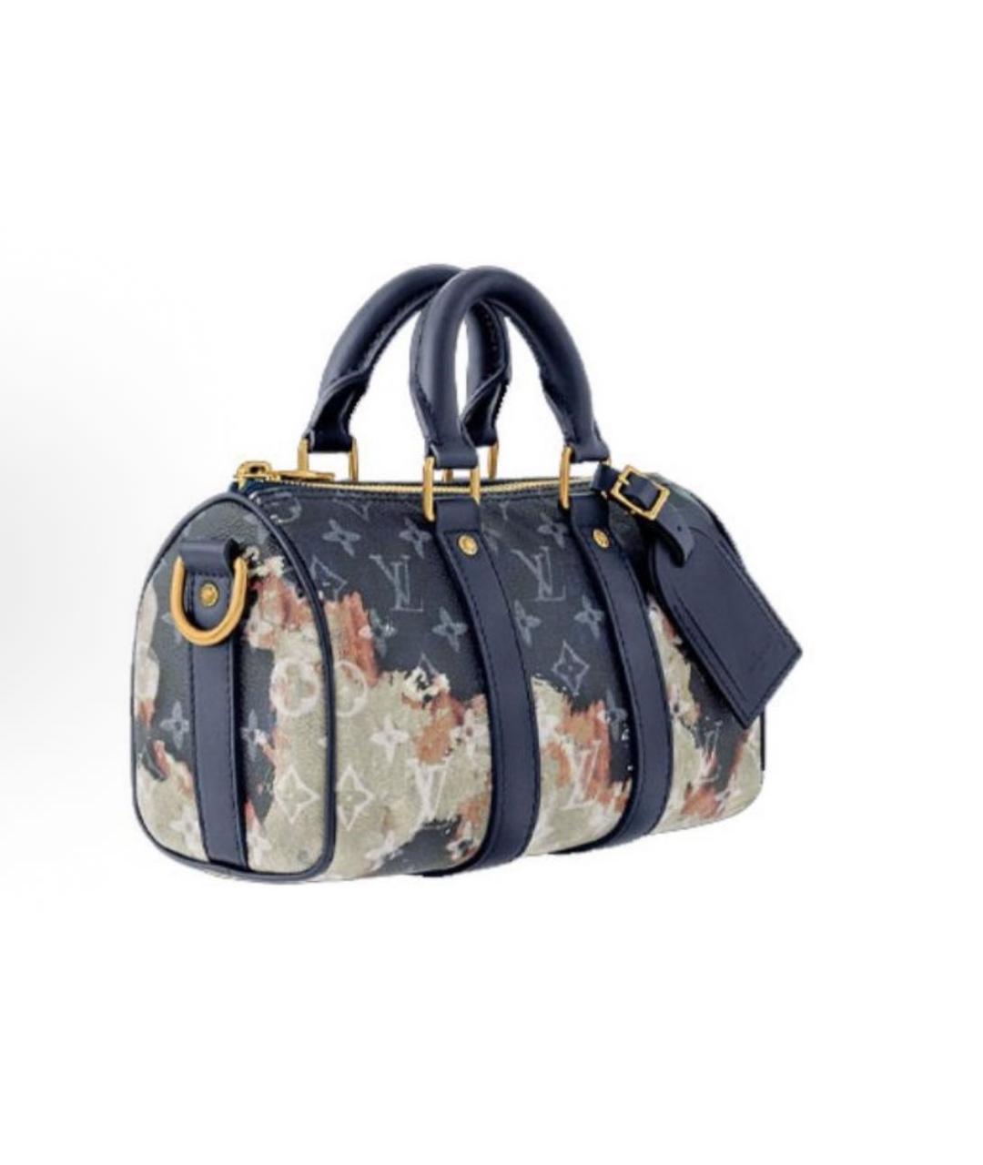 LOUIS VUITTON Темно-синяя кожаная сумка на плечо, фото 2