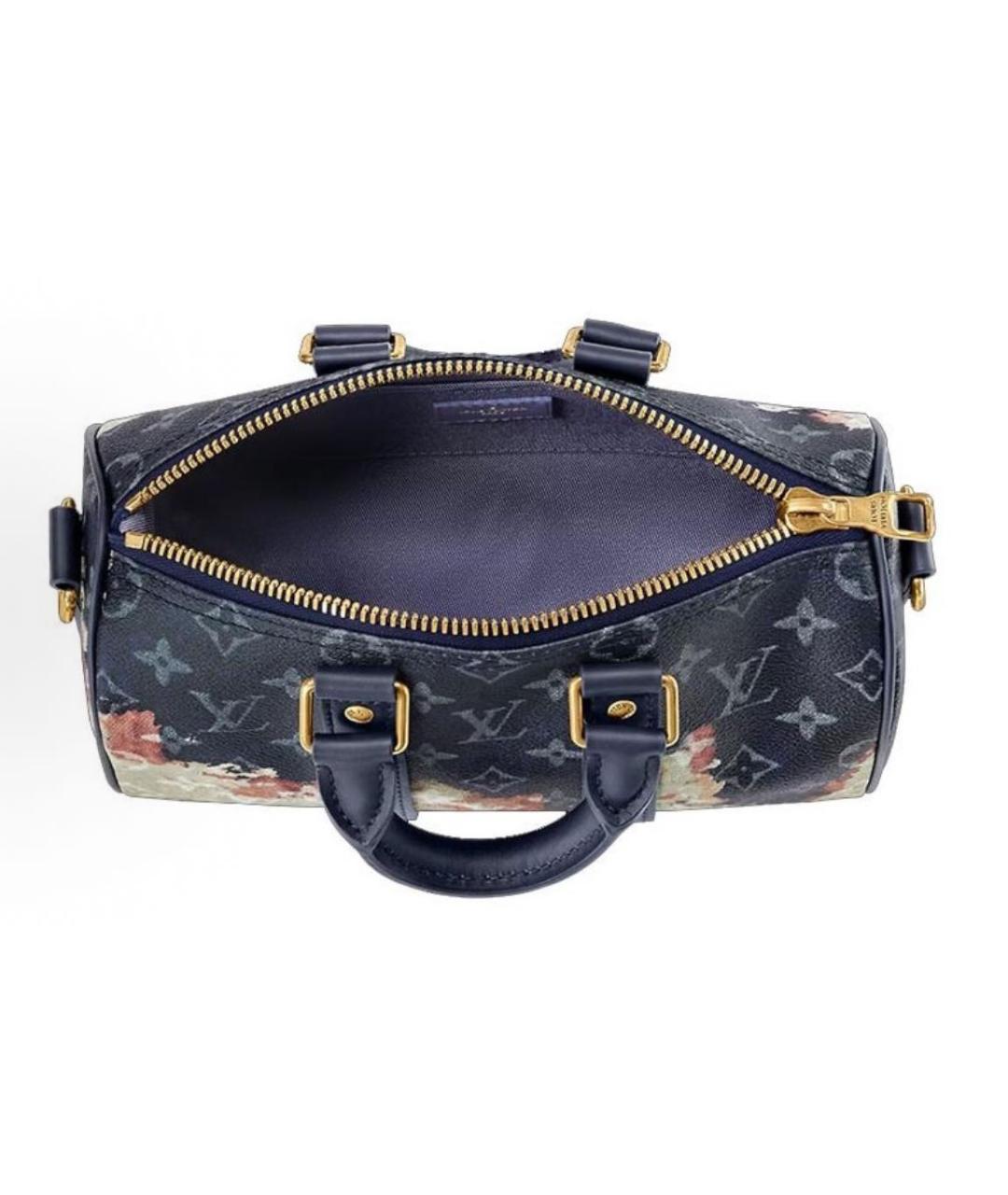 LOUIS VUITTON Темно-синяя кожаная сумка на плечо, фото 4
