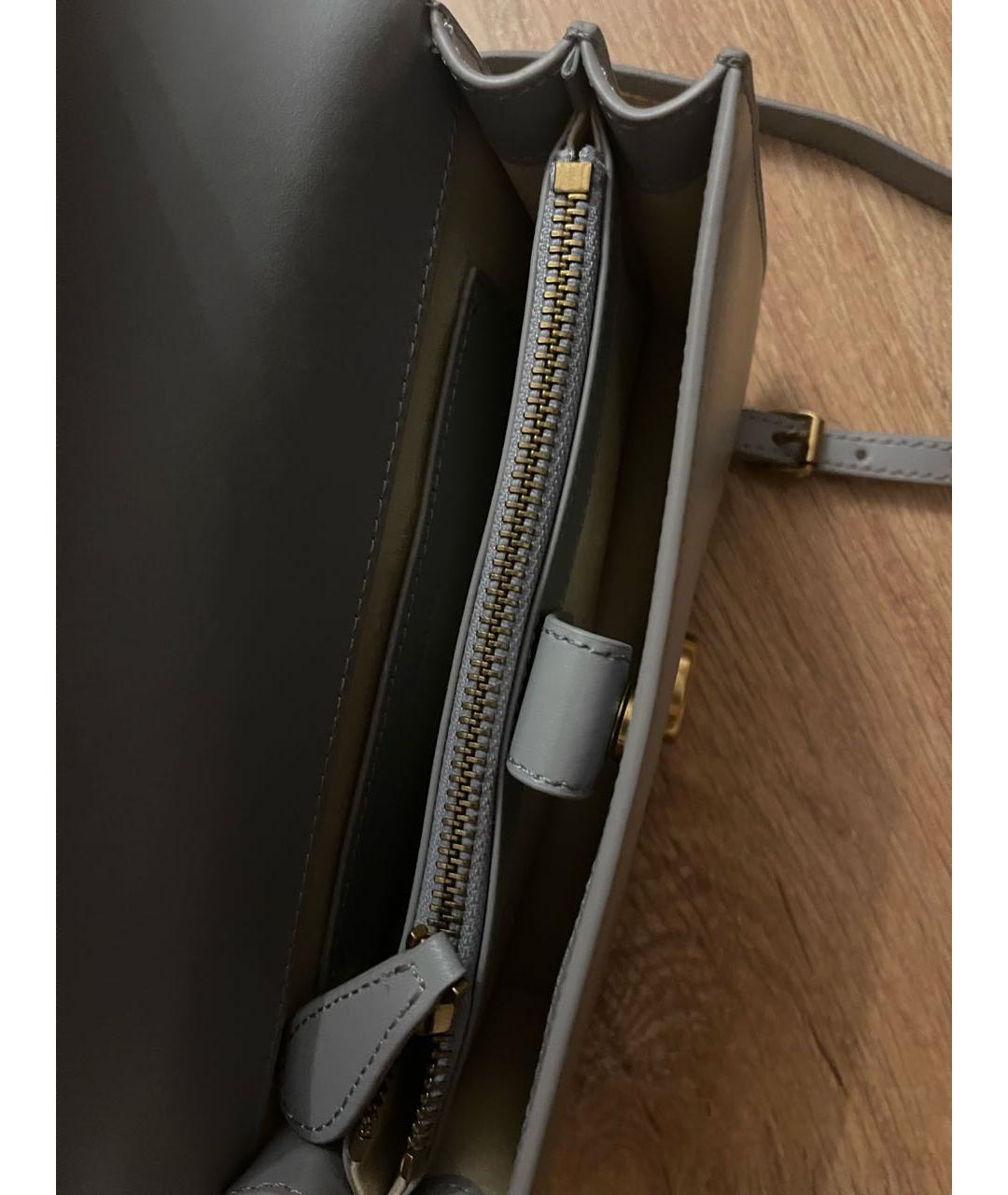 PINKO Серая кожаная сумка через плечо, фото 4