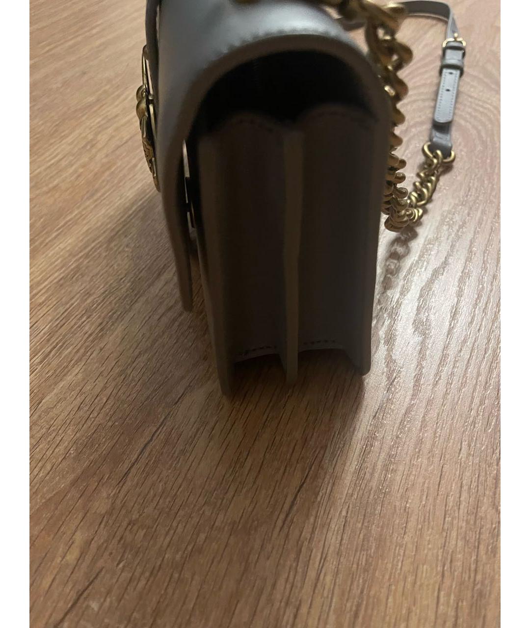 PINKO Серая кожаная сумка через плечо, фото 8