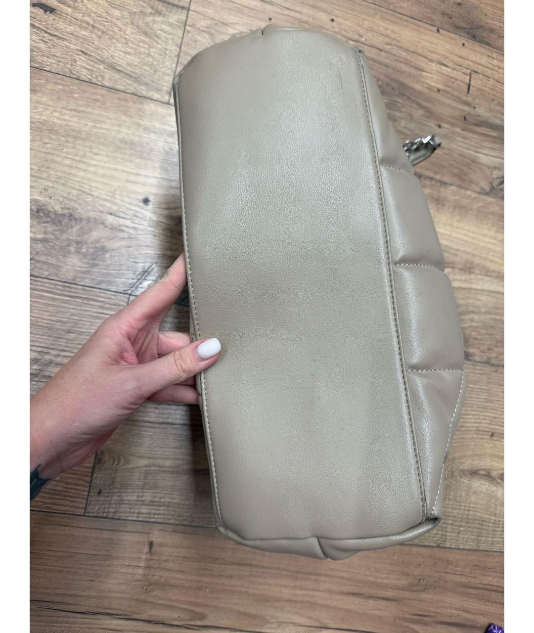 SAINT LAURENT Бежевая кожаная сумка через плечо, фото 2