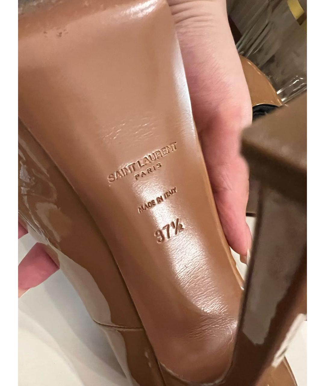SAINT LAURENT Бежевые туфли, фото 8