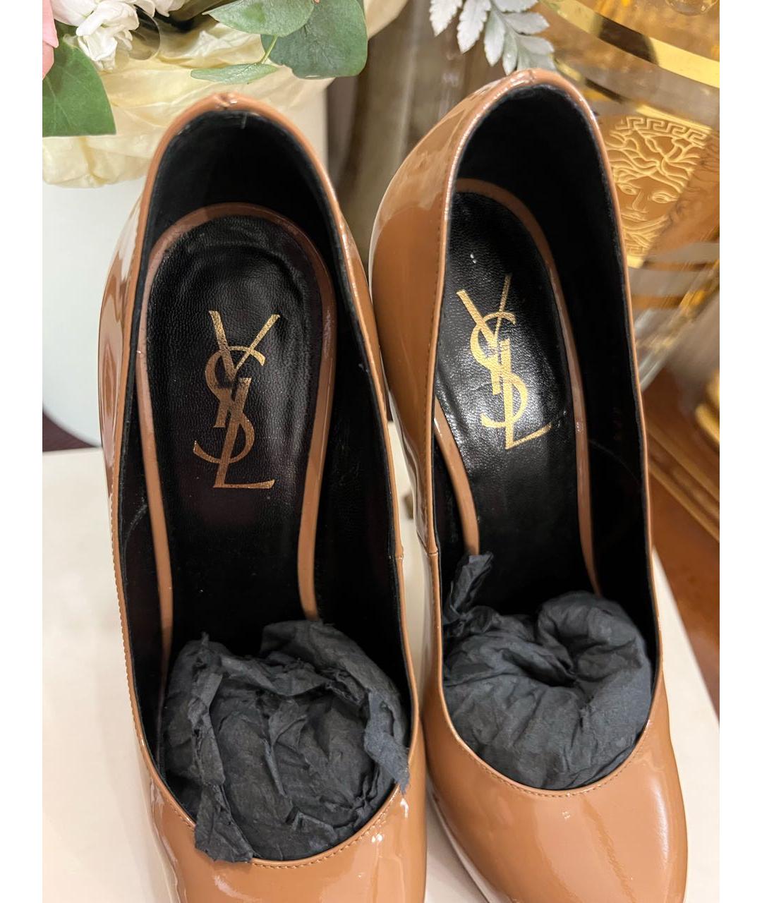 SAINT LAURENT Бежевые туфли, фото 3