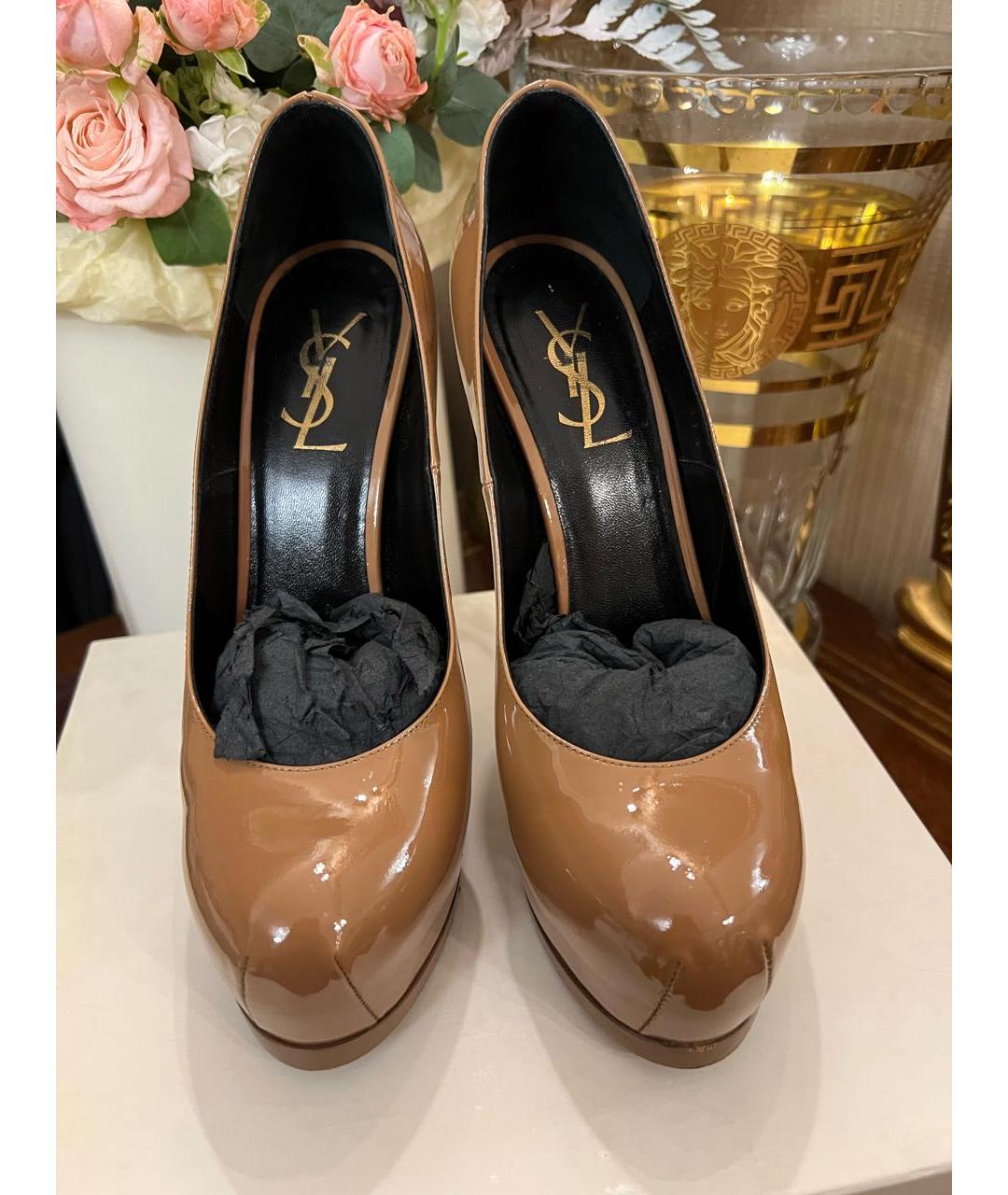 SAINT LAURENT Бежевые туфли, фото 2