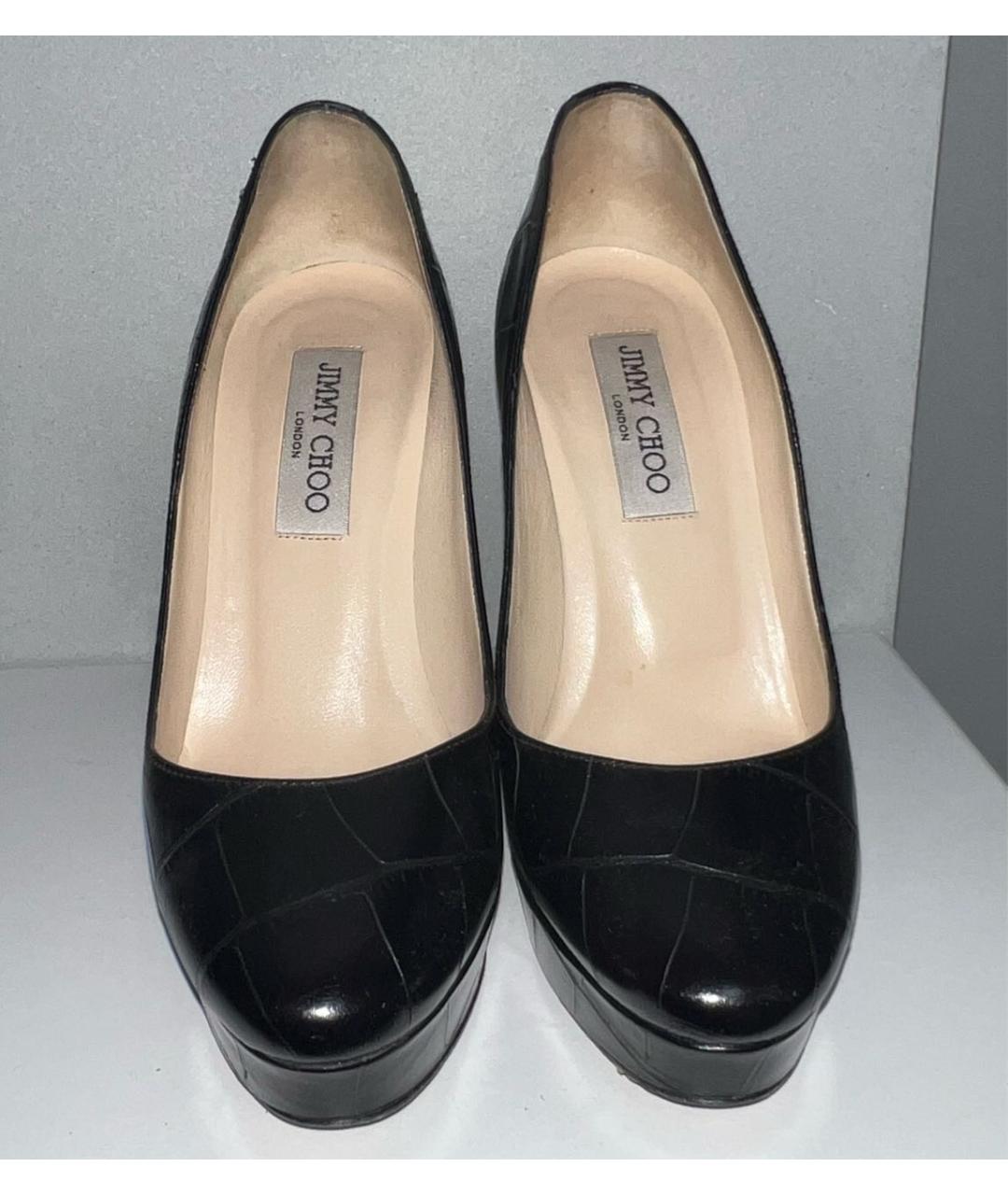 JIMMY CHOO Черные кожаные туфли, фото 2