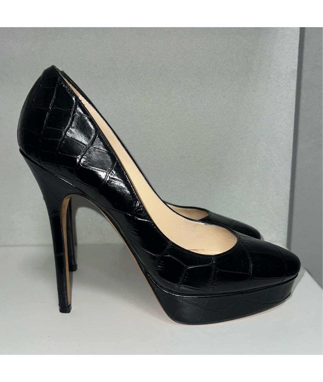 JIMMY CHOO Черные кожаные туфли, фото 5