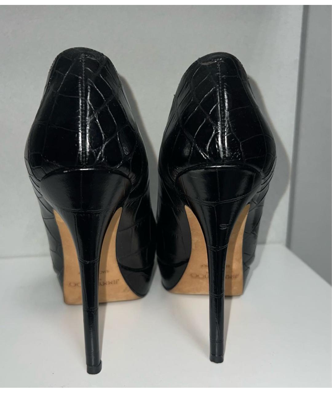 JIMMY CHOO Черные кожаные туфли, фото 4