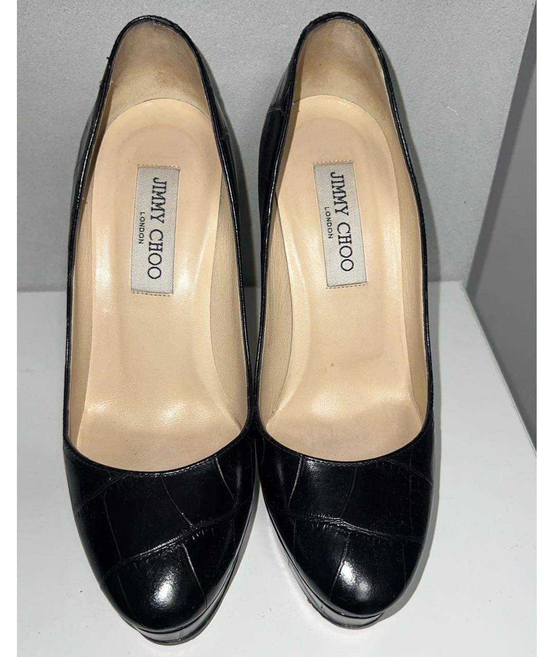 JIMMY CHOO Черные кожаные туфли, фото 3