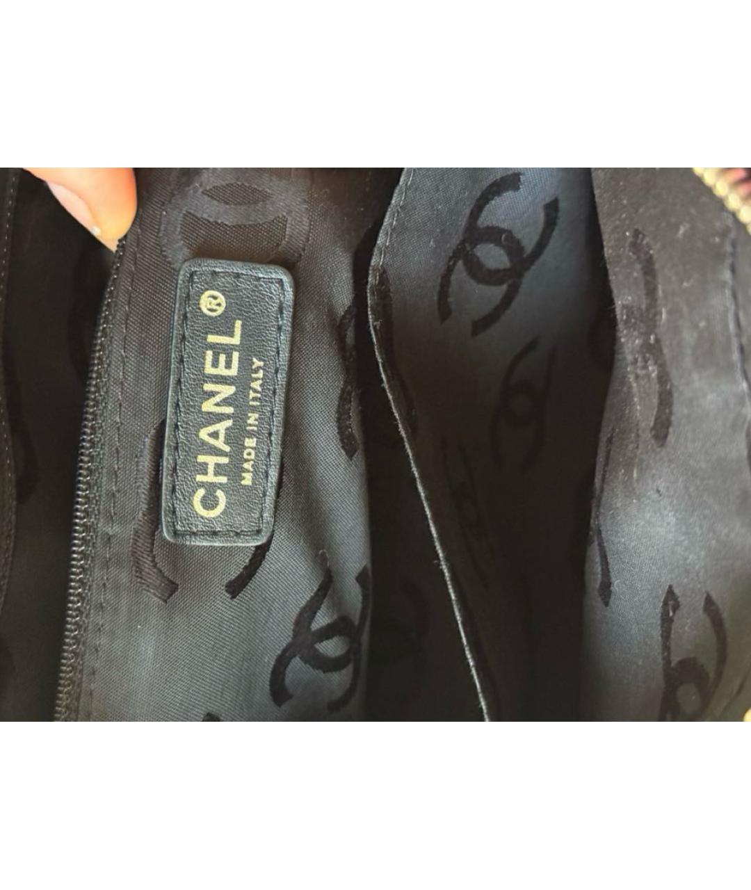 CHANEL Темно-синяя шерстяная сумка через плечо, фото 5