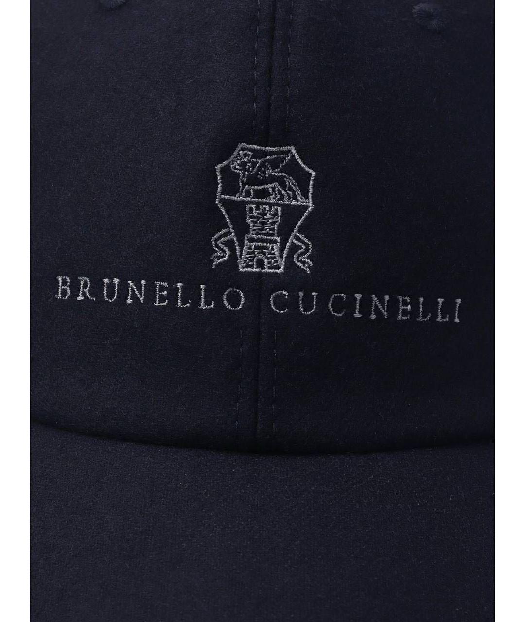 BRUNELLO CUCINELLI Синяя шерстяная кепка/бейсболка, фото 3