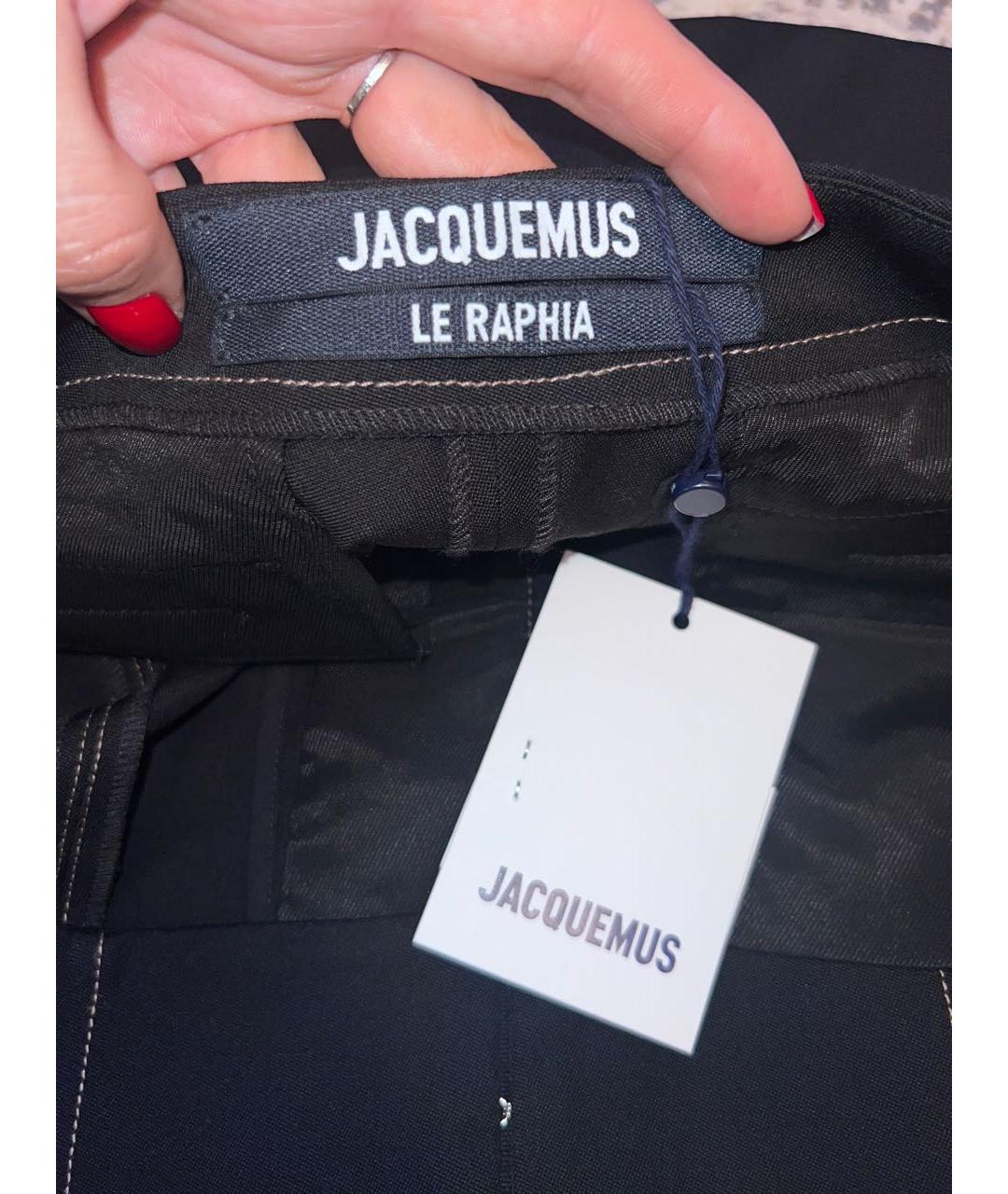 JACQUEMUS Черные шерстяные шорты, фото 4