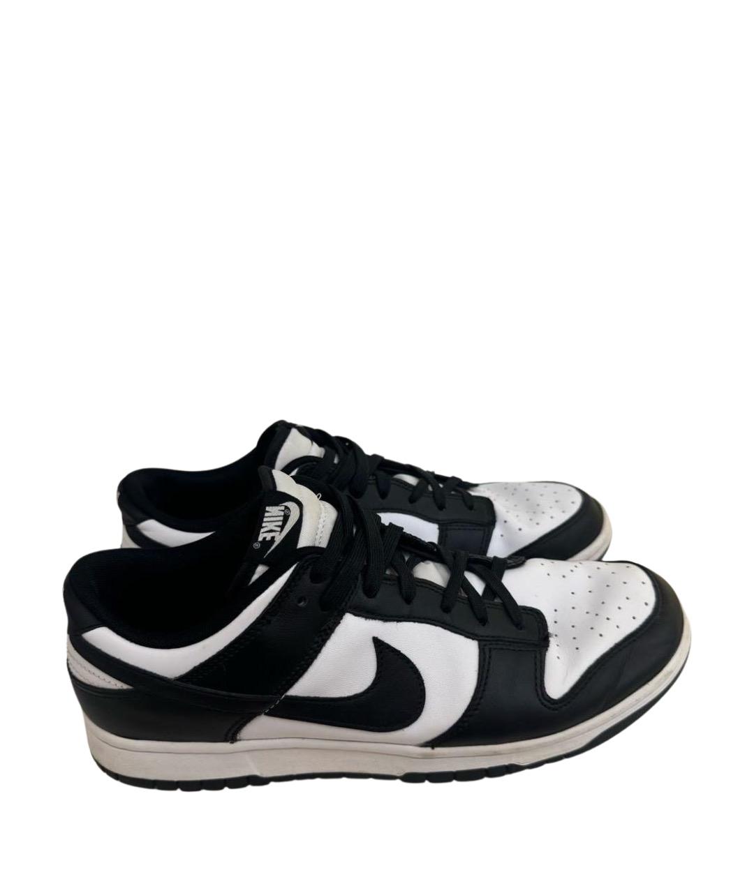NIKE Черные кожаные низкие кроссовки / кеды, фото 1