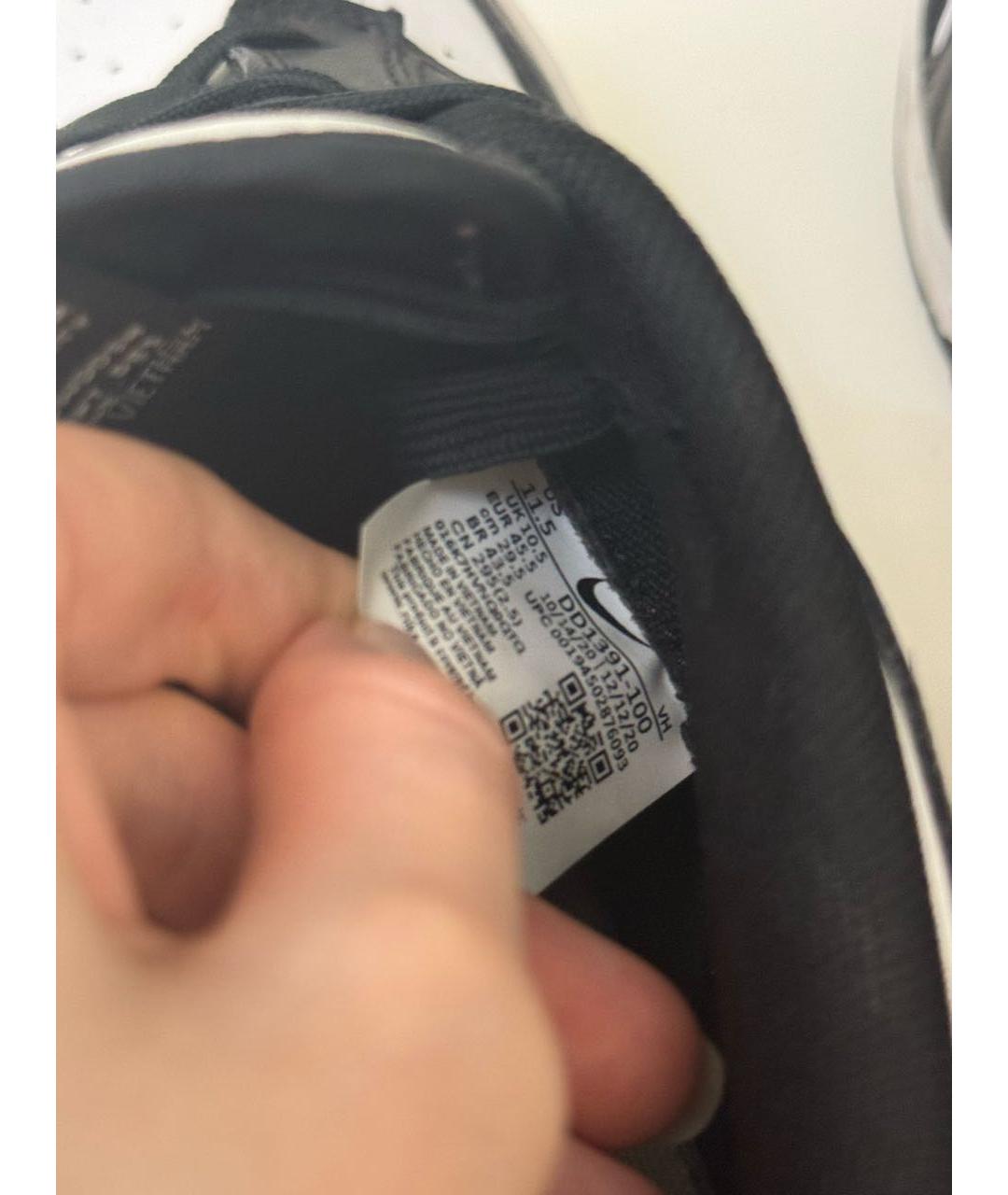 NIKE Черные кожаные низкие кроссовки / кеды, фото 4