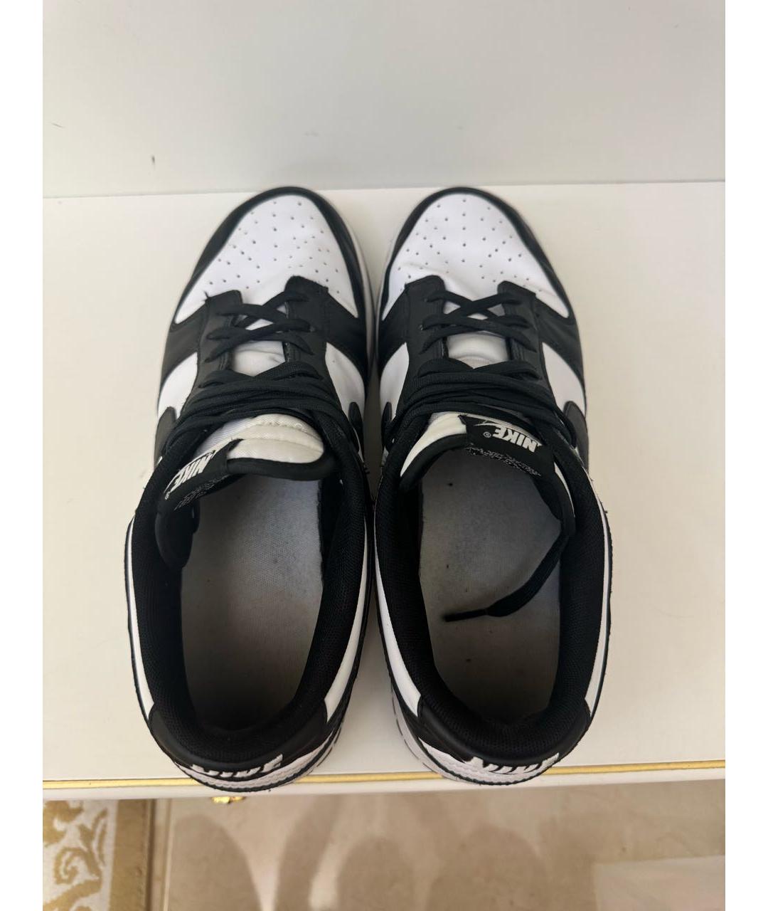 NIKE Черные кожаные низкие кроссовки / кеды, фото 2