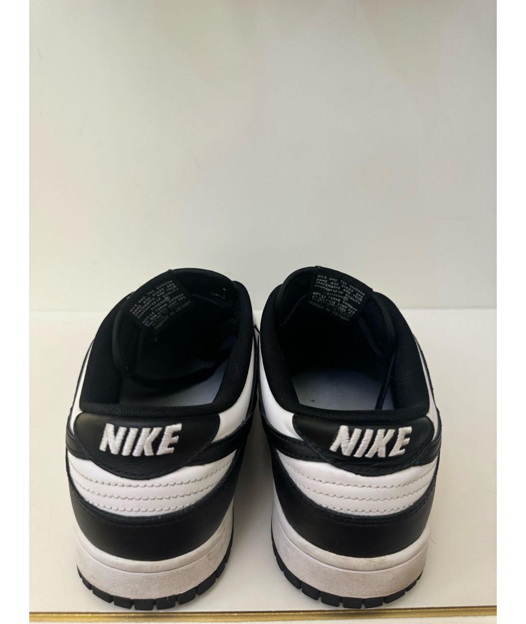 NIKE Черные кожаные низкие кроссовки / кеды, фото 3